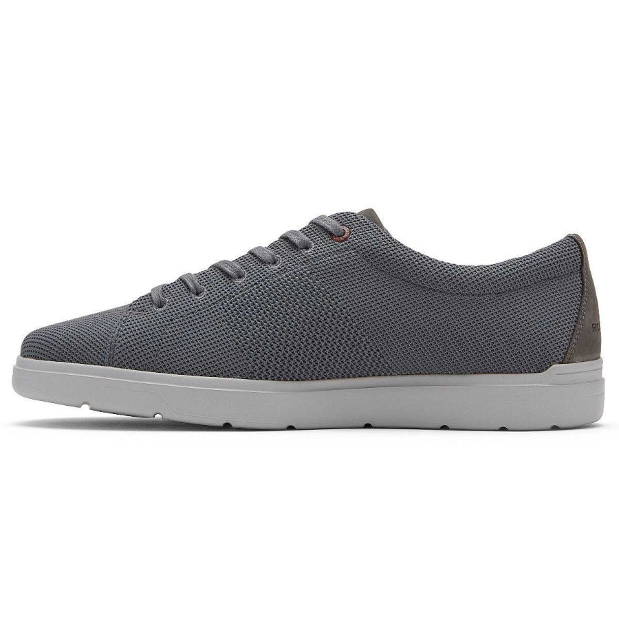 Homens Rockport | Tênis masculino Total Motion Lite Mesh com renda na ponta dos pés Aço cinza