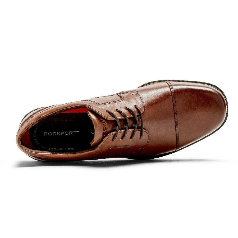 Homens Rockport | Masculino Taylor impermeável boné biqueira Oxford bronzeado